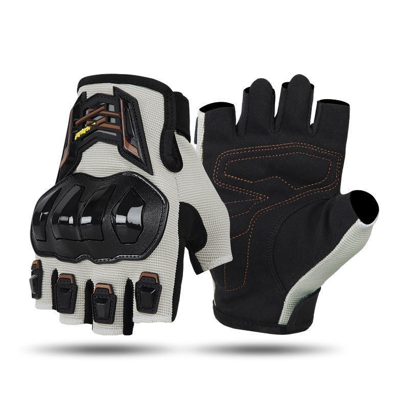 グローブ 男女兼用 指なし ハーフフィンガー 夏用 バイク オートバイ サイクリング 電動自転車 ロード..