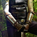 アームガード グローブ ヨーロッパ 中世 ルネサンス 北欧 ヴァイキング 騎士 コスプレ 仮装 ハロウィン パーティー イベント 大人用 小道具 ダークブラウン