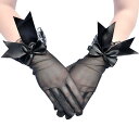 手袋 レディース 女性用 UVカット ショート丈 レース メッシュグローブ パール ビーズ リボン ウェディング 結婚式 ブライダル フォーマル パーティー 花嫁ドレス 宮廷風 レトロ ブラック ホワイト 春夏
