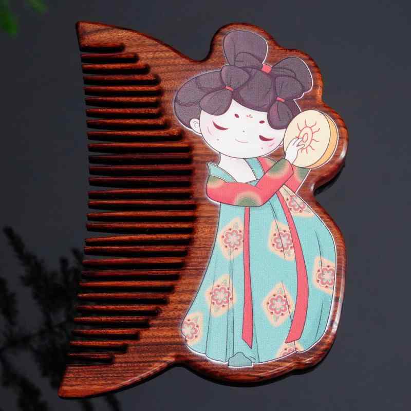 櫛 木製コームセット 高級感 紫檀 ローズウッド 真鍮製 上質ギフトボックス入り 贈り物 プレゼント 贈答品 誕生日 結婚祝い 記念品