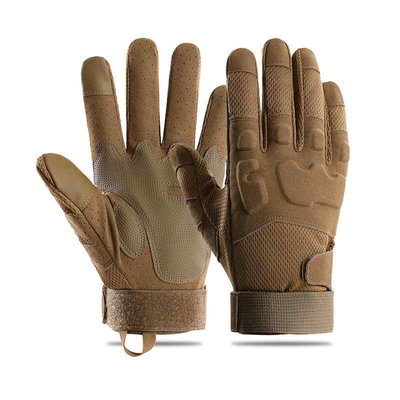 グローブ メンズ 男性用 タクティカル フルフィンガー タッチパネル対応 滑り止め リストガード スポー..