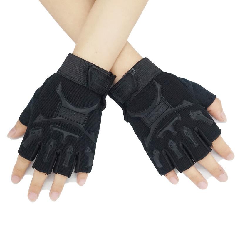 グローブ キッズ 男の子 女の子 指なし 滑り止め アウトドア スポーツ フィットネス 自転車 トレーニン..