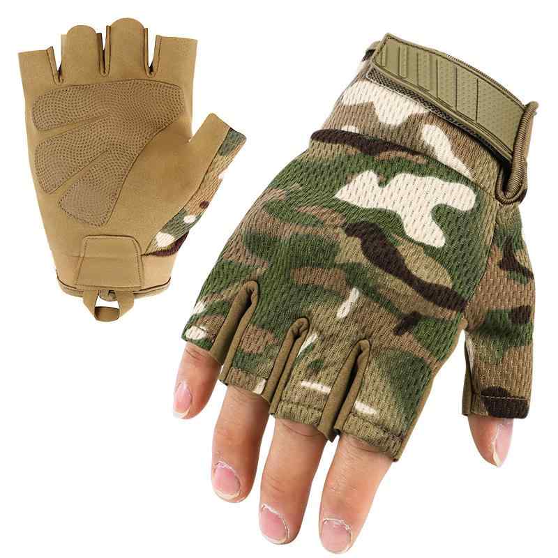 グローブ 指なし スポーツ タクティカル UVカット 紫外線対策 滑り止め グリップ力 耐摩耗性 耐久性 ポ..