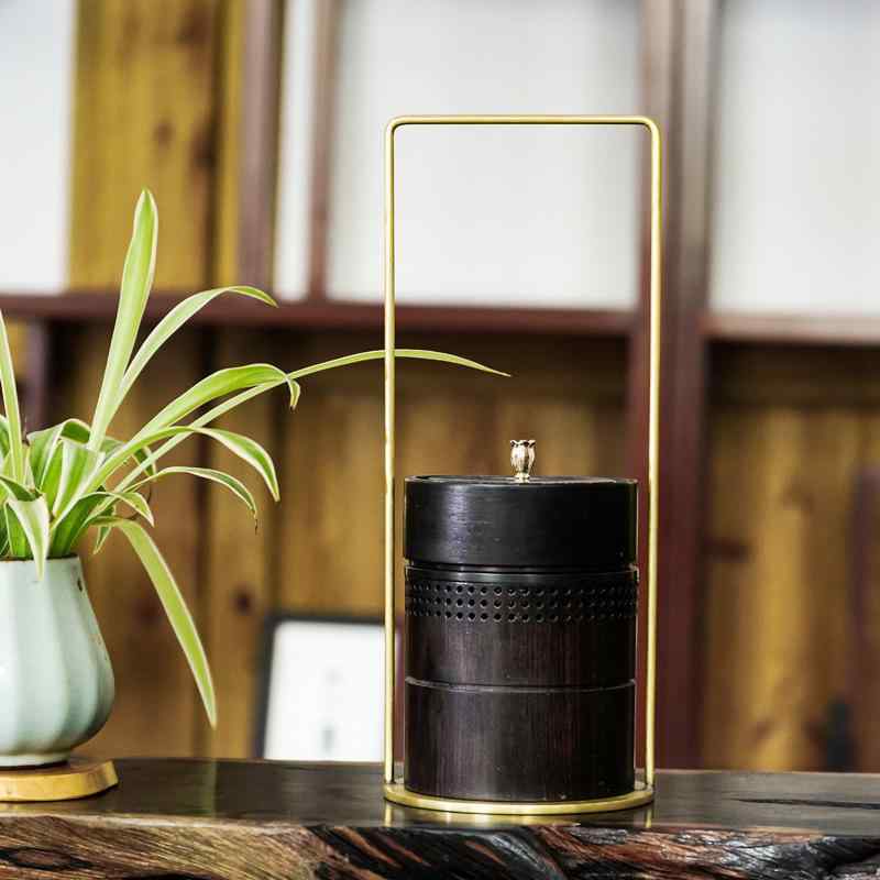 香炉 高級感 持ち運び ポータブル スピーカー内蔵 紫檀 銅細工 天然木製 香箱 アロマディフューザー ヒーリング 瞑想 癒し リラックス インテリア 置物 ギフト 贈り物