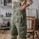 オーバーオール メンズ アメリカンレトロ ワーク アメカジ ゆったり ワイド ロング丈 ハイウエスト 綿 マルチポケット 通気性 耐久性 イージーケア 吸湿速乾 サロペット オールインワン カジュアル アウトドア ストリート 普段使い