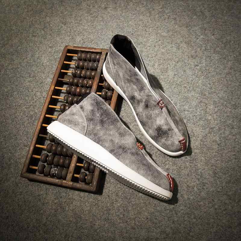 カジュアルシューズ メンズ 男性用 本革 リアルレザー 手作り ハンドメイド スリッポン ローカット フ..