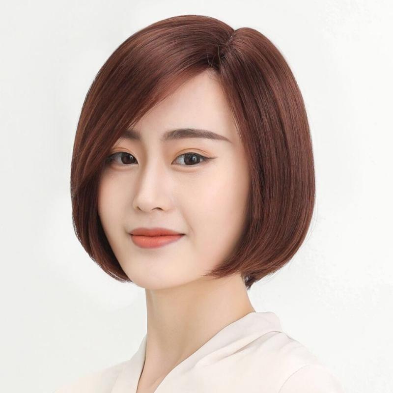 かつら ウィッグ レディース ボブ ミディアム フルウィッグ 自然な人工毛 耐熱ファイバー マシンメイド..