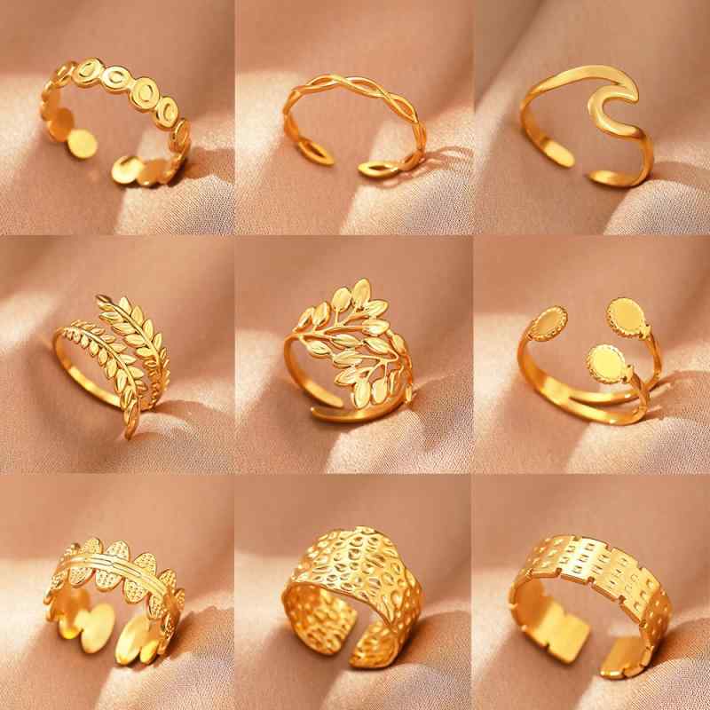 指輪 レディース 女性用 ステンレス チタン鋼 オープンリング ボヘミアンスタイル ヒップホップ 個性的..