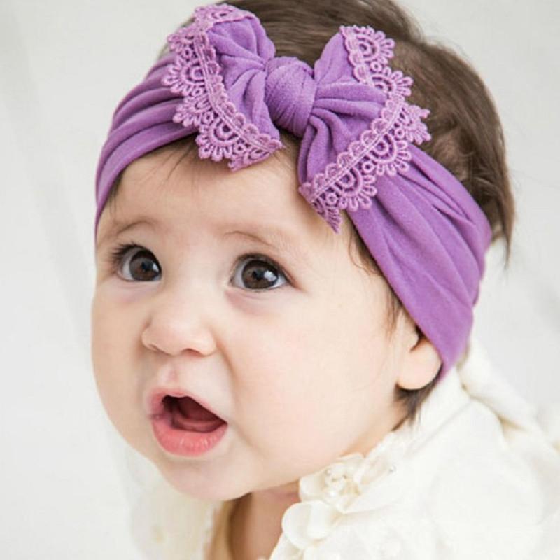 ヘアアクセサリー キッズ ベビー 幼児 子供 女の子 ナイロン 伸縮性 柔らか 肌触り プリンセス レース ..
