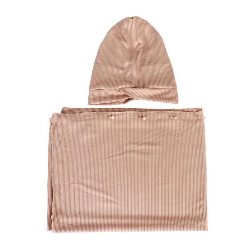 ターバンキャップ ビーズ装飾 ファッション おしゃれ ヘッドスカーフ一体型 ポリエステル素材 通年 カ..