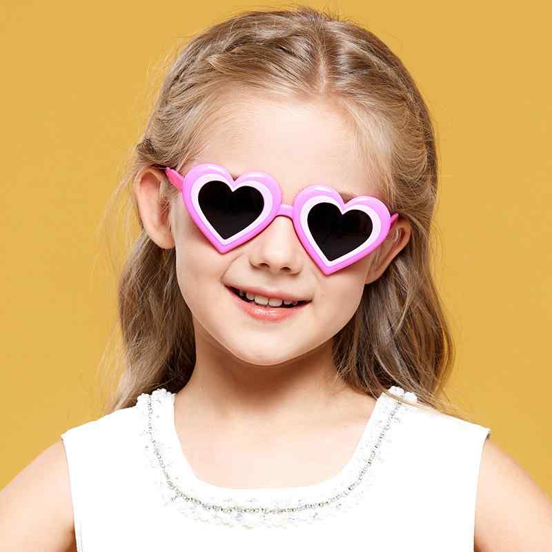 サングラス 子供用 キッズ 偏光 ハート型 UV400カット TACレンズ TPEEフレーム フルリム 軽量 柔軟 アウトドア スポーツ レジャー 日よけ 運転 おしゃれ 男女兼用