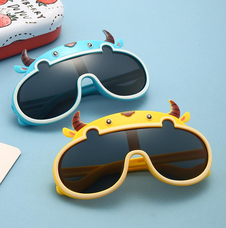 サングラス キッズ 子供用 学生 偏光レンズ UV400カット ビッグフレーム ユニークデザイン 日焼け対策 アウトドア レジャー お出かけ かわいい ブラウン系 ブルー系 イエロー系 ピンク系 パープル系