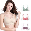 ブラジャー レディース 授乳ブラ 搾乳ブラ ハンズフリー 前開き ノンワイヤー ナイロン ストレッチ 快適 産前産後 マタニティインナー ブラック ベージュ ピンク(x3)