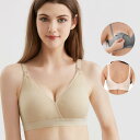 授乳ブラ レディース マタニティブラ インナー 前開き ノンワイヤー Vネック フロントホック 大きいサイズ 産前産後 ワイヤレス ゆったり ソフト ナイロン