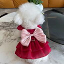 ペットウェア 犬服 猫服 春夏用 薄手 通気性 接触冷感 かわいい リボン フリル プリンセスドレス 小型犬 中型犬 テディ ビション チワワ トイプードル お散歩 お出かけ用
