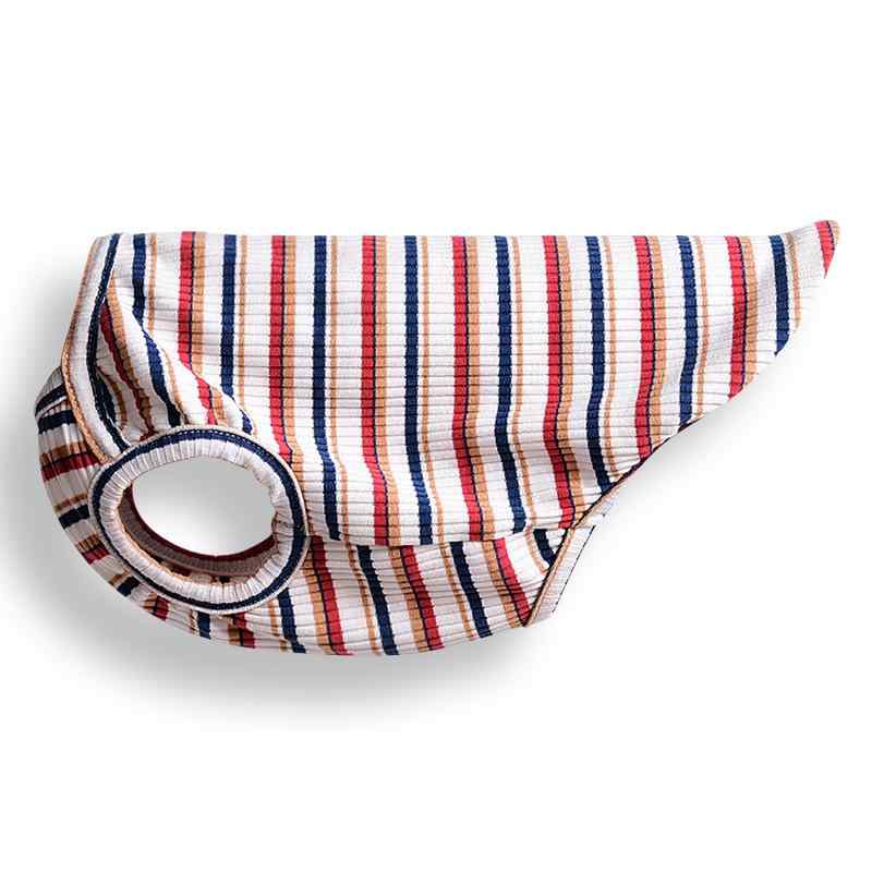 犬服 ペット服 ドッグウェア ベスト タンクトップ カジュアル ボーダー柄 カラフル レッド 赤 ブルー ..