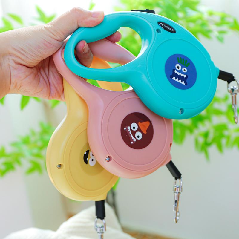 リード PETCIRCLE 犬用 伸縮式 ドッグリード 自動巻き キャラクター かわいい おしゃれ 軽量 小型犬 中型犬 大型犬 子犬 お散歩 お出かけ 安全設計 ペット用品