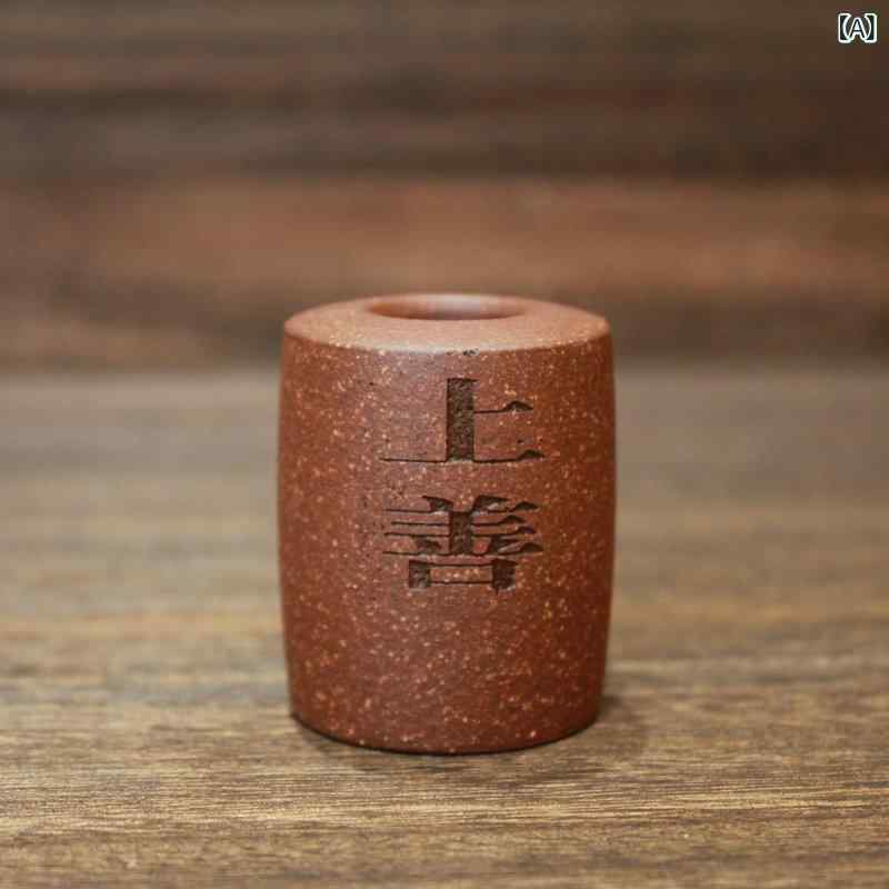 茶器 蓋置き 宜興紫砂 陶器 手作り 手描き 茶寵 功夫茶 茶道具 アクセサリー 茶壺用 モダン おしゃれ インテリア 置物 リビング 飾り 高級感
