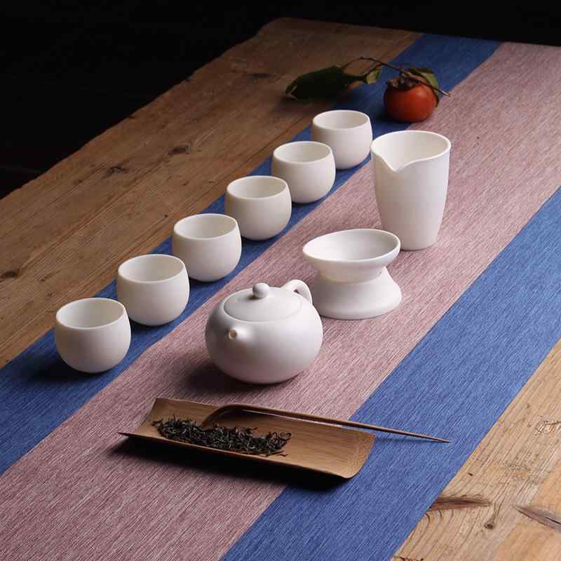 テーブルランナー 防水 撥水 防汚 綿麻 コットンリネン 中国風 禅スタイル 和モダン 茶席 茶器マット ..