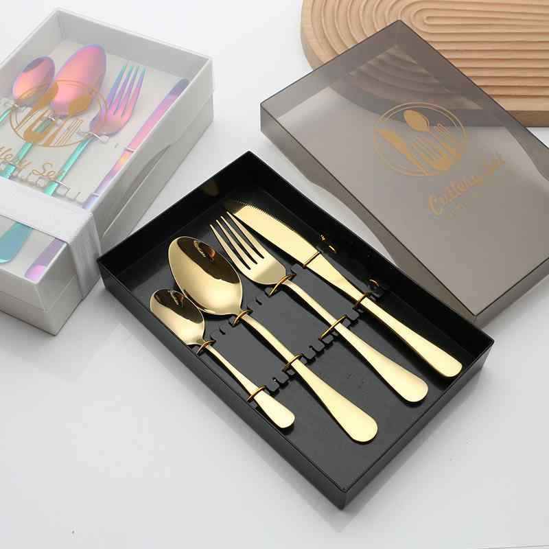 カトラリー ステンレス製 ナイフ フォーク スプーン ギフト箱入り 洋食器 食卓用 モダン シンプル 4点セット 16点セット 24点セット 夏 プレゼント 贈...