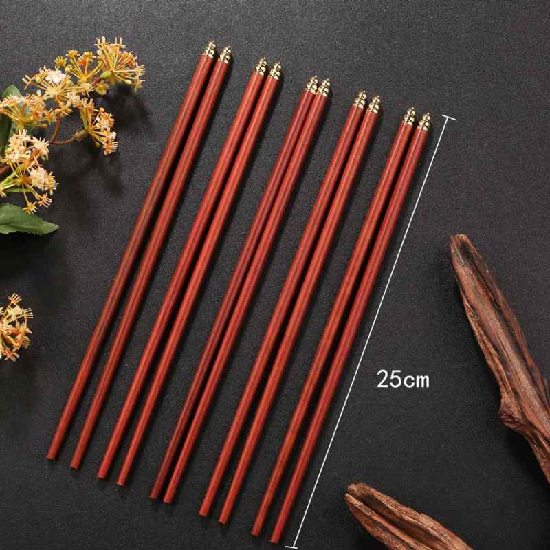 箸 ひょうたん型 木製 高級感 レッドサンダルウッド ウェンジウッド 五色木材 5膳 箱入り 大人用 家庭用 普段使い 来客用 ビジネス ギフト 贈答品 贈り物 結婚祝い 誕生日 記念日 25cm