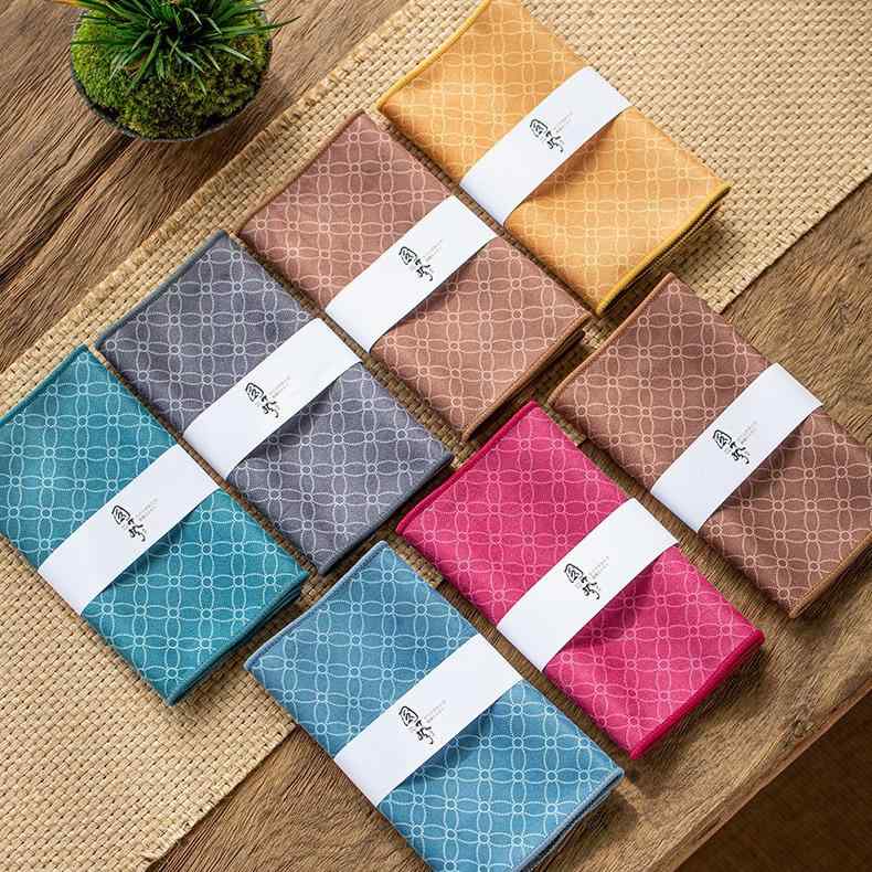 茶巾 吸水性 速乾性 禅風 中華風 茶卓用 養壺用 功夫茶道 茶道具 茶布 クロス ふきん テーブル拭き お手入れ用品 布製 ファブリック