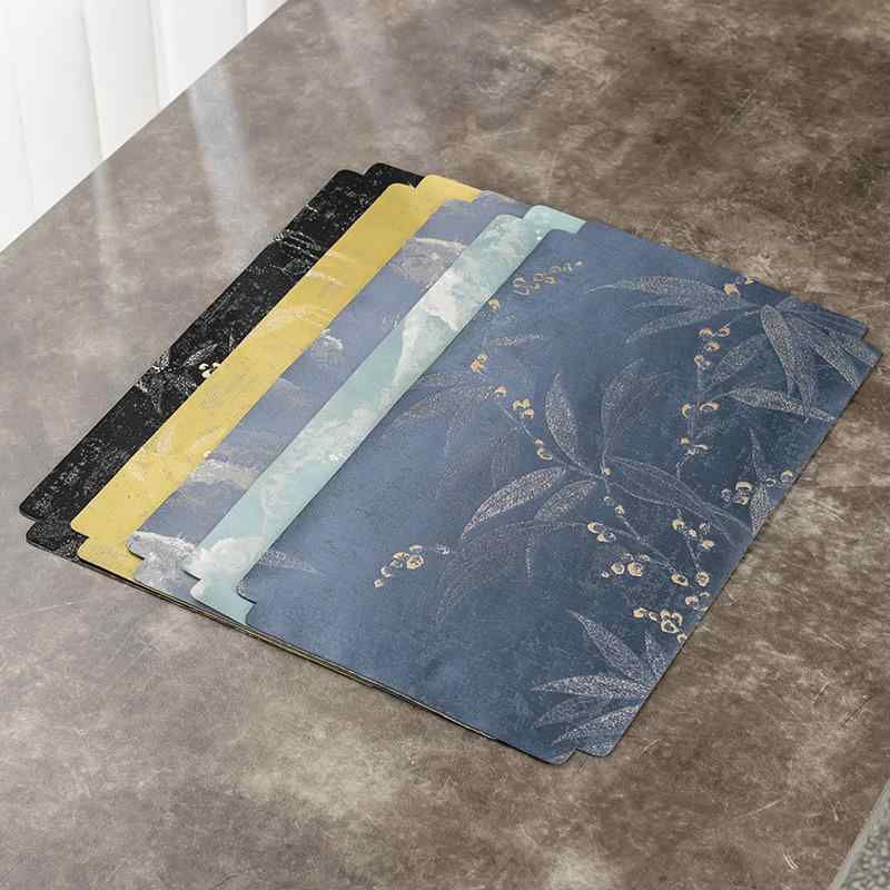 茶席 新中華風 モダン オリエンタル 防水 厚手 綿麻 コットン リネン 布製 干泡茶用 ティーマット テー..