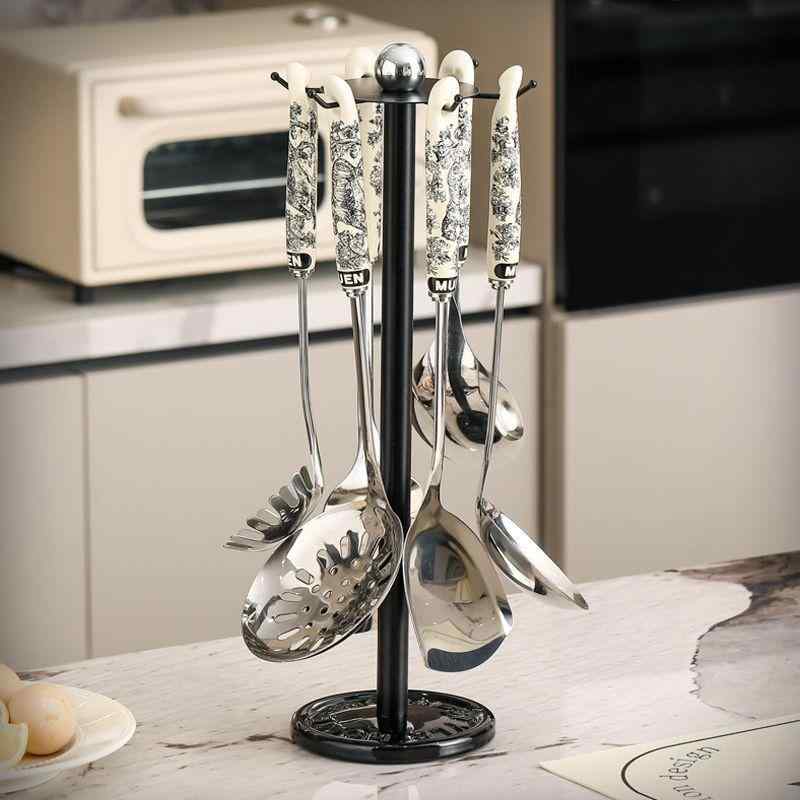 調理器具セット ステンレス製 家庭用 キッチンツール 7点セット フライ返し お玉 飯ベラ 麺レードル 穴..