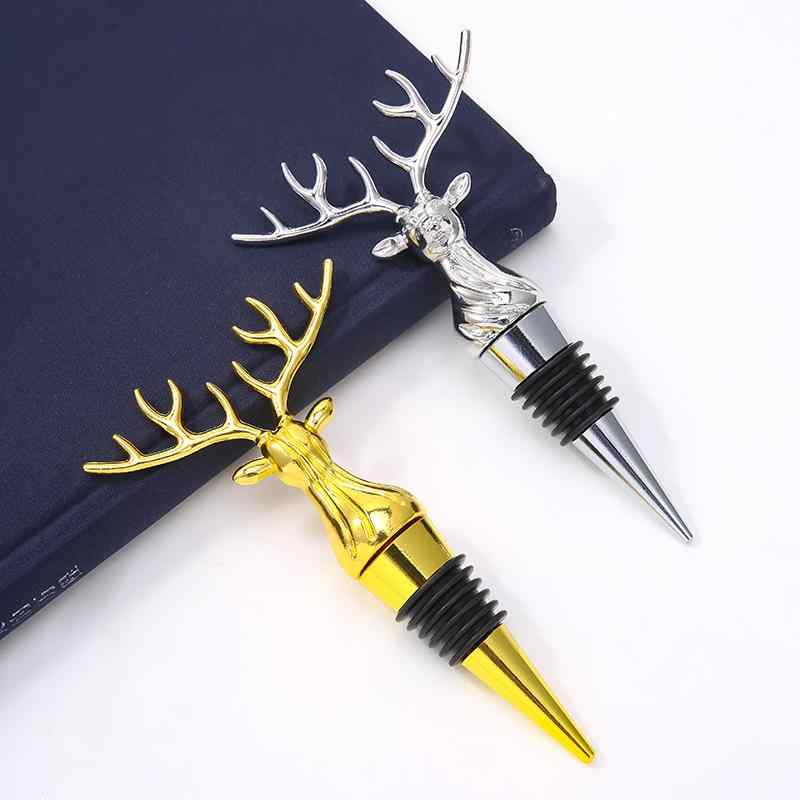 ワイン栓 クリスマスツリー トナカイ デザイン おしゃれな金属製亜鉛合金ボトルストッパー 高級感ある..