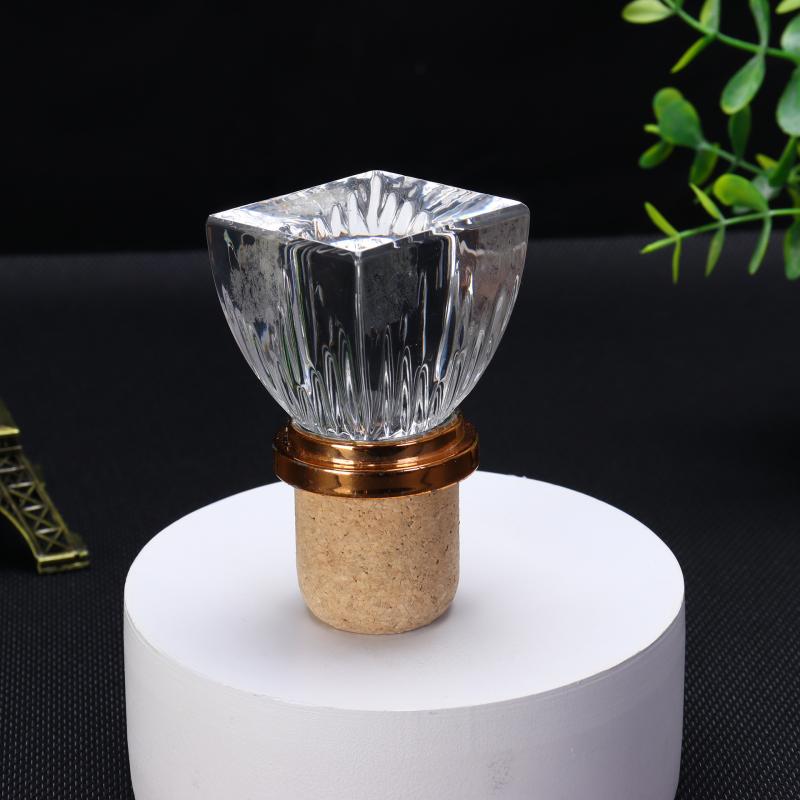 ボトルストッパー コルク クリスタル ワイン栓 ウイスキー 洋酒ボトル おしゃれ 上品 高級感 レトロ調 ..