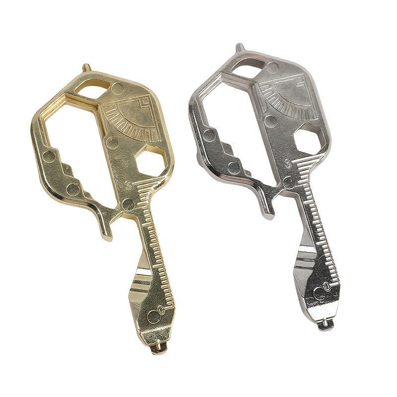 栓抜き キーホルダー 24機能一体型 多機能ドライバー マルチツール 亜鉛合金製 ミニ工具 アイデアグッ..