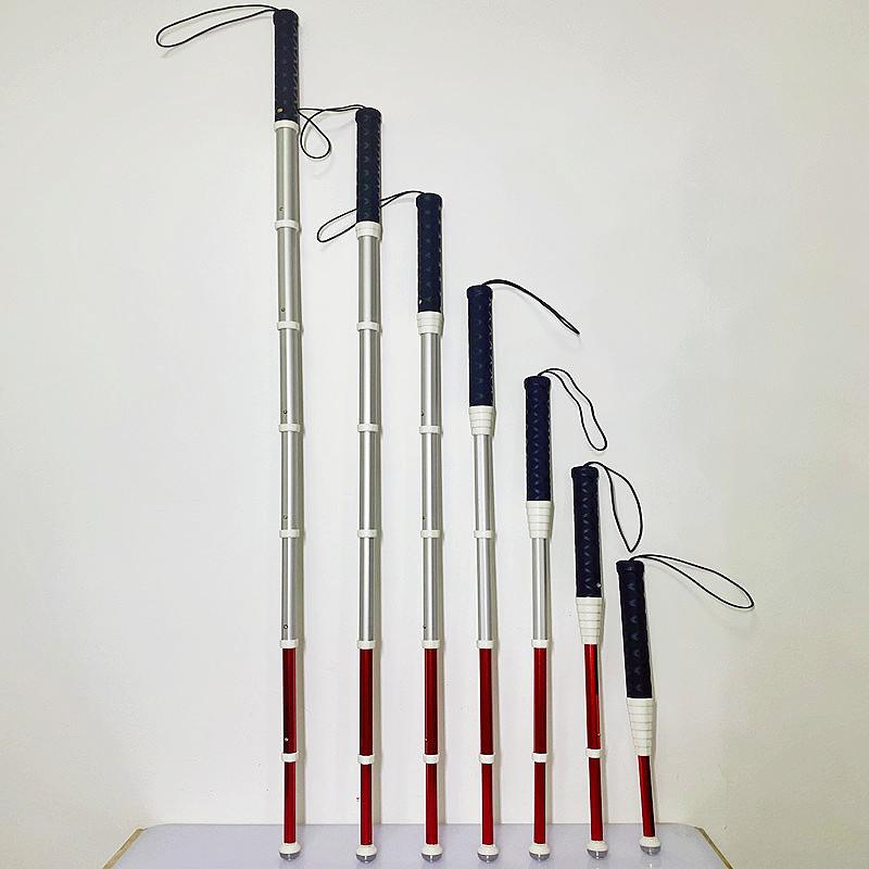 白杖 キッズ 子供用 9段階伸縮式 チタン合金製 軽量 コンパクト収納 視覚障害者用 補助 歩行サポート ..