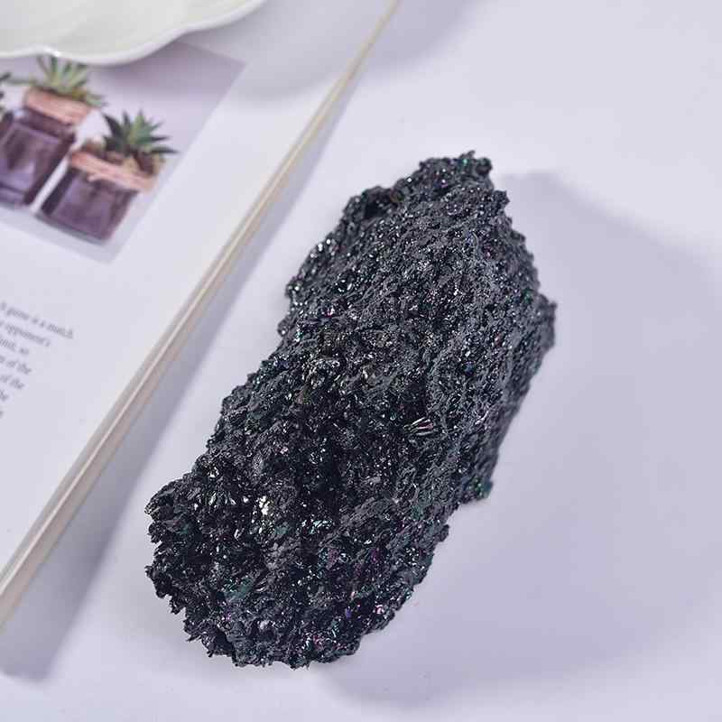 置物 天然七彩鉱石 炭化ケイ素 標本 多色水晶 鉱物 原石 インテリア オブジェ ジオラマ テラリウム ア..