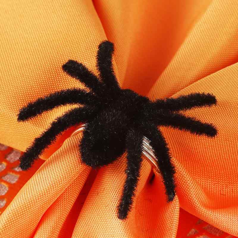 ナプキンリング ハロウィン 蜘蛛 スパイダー ブラック シルバー ユニーク おしゃれ テーブルデコレーション 食卓飾り イベント パーティー 亜鉛合金 電気メッキ加工 西洋風(x6)