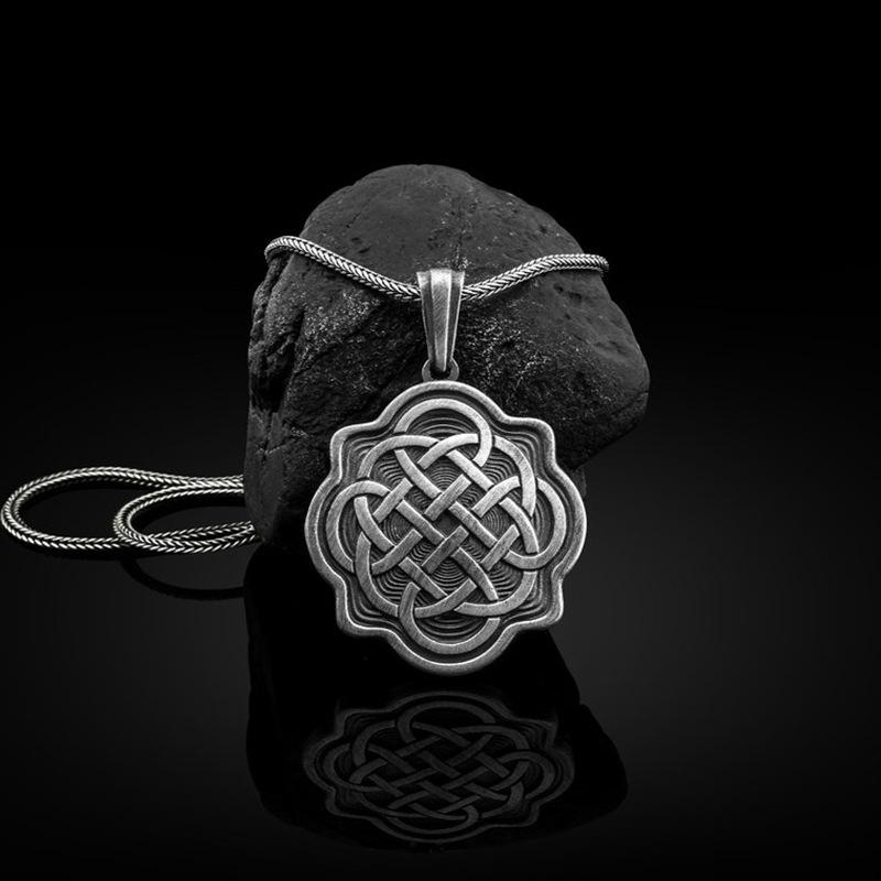 ネックレス メンズ 男女兼用 ケルト シールド結び バイキング レトロ 欧米 インスタ風 パンク ヒップホ..