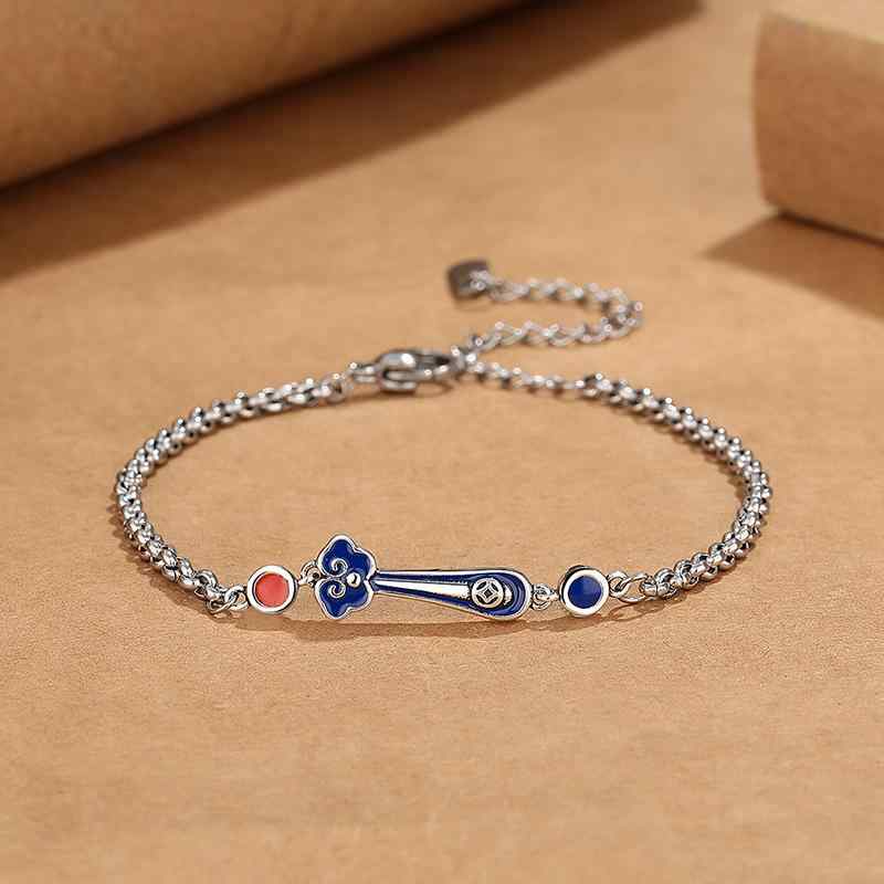 ブレスレット レディース 景泰藍 七宝 樹脂加工 祥雲 如意 モチーフ エスニック 新中国風 レトロ クラ..