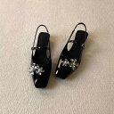 パンプス レディース 合成皮革 ローヒール 3cmヒール 太ヒール スクエアトゥ ストラップ メリージェーン ブラック 無地 上品 エレガント 春夏秋 普段使い...