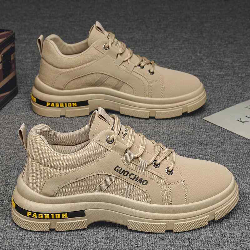 スニーカー メンズ 作業安全靴 ワークシューズ 滑り止め 耐摩耗性 PUレザー カジュアル 仕事 普段使い ラウンドトゥ ローカット 春夏秋