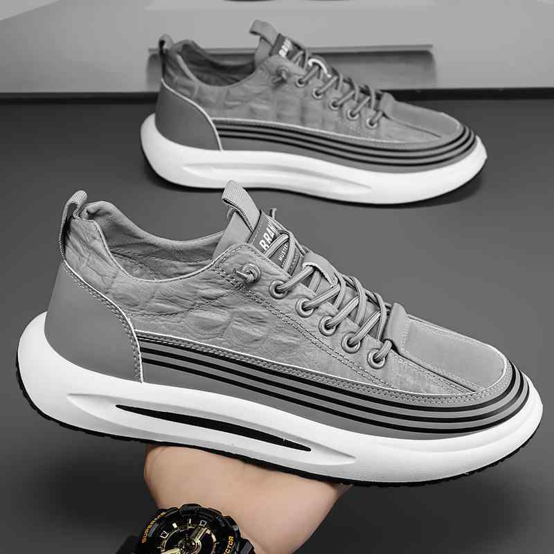 運動シューズ メンズ 靴 スポーツカジュアル 接触冷感 布地 通気性 快適 デイリーユース 普段使い ゴム底 耐摩耗性 ローカット ラウンドトゥ ブラック グレー 春夏