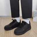 スニーカー メンズ 男性用 ストリート カジュアル ブラック スケートシューズ デッキシューズ 普段使い 作業靴 通勤 通学 滑り止め 防滑 通気性 衝撃吸収 ローカット 合成皮革 ラウンドトゥ レザー切り替え