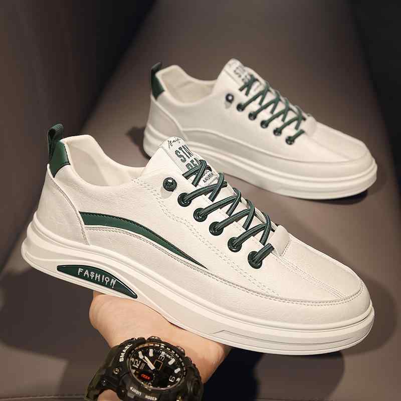 スニーカー メンズ 春夏 カジュアル スポーツシューズ 靴 合皮 フェイクレザー 切り替え ラウンドトゥ ローカット 普段使い マッサージ機能 耐摩耗性