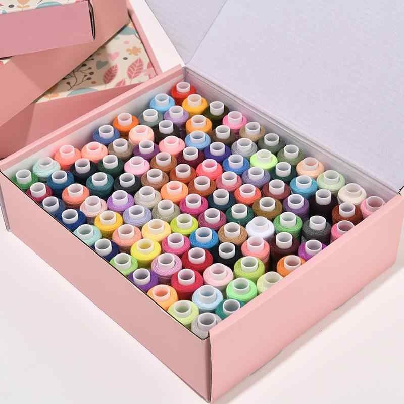 裁縫セット 家庭用 縫い糸 縫い針 手縫い 補修用 洋裁 手芸 初心者向け 丈夫 ポリエステル 多色 カラフ..