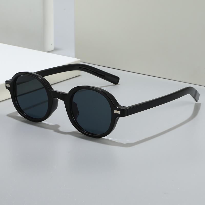 サングラス ラウンドフレーム 丸型 スタッズ レトロ 個性的 偏光レンズ UVカット 軽量 ブラックフレーム グレーレンズ ヒョウ柄 ドライブ アウトドア 釣り 普段使い おしゃれ ファッション 通勤