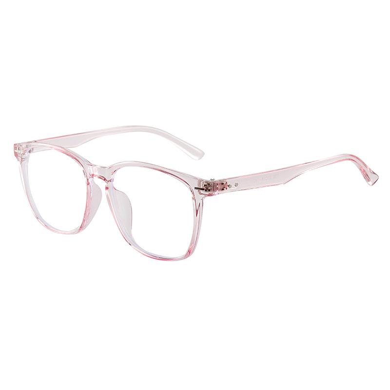 メガネ ユニセックス TR90 スクエアフレーム ブルーライトカット 伊達メガネ 軽量 高級感 知的 上品 スタイリッシュ 飾り鋲 PC作業 テレワーク 普段使い クリアカラー