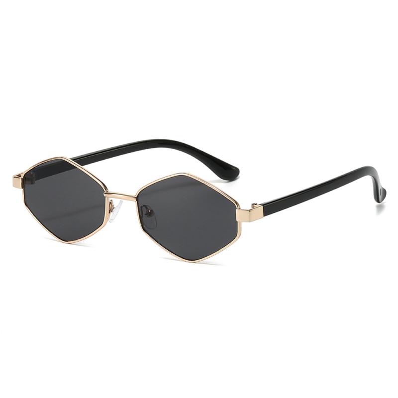 サングラス レディース 個性的 変形 六角形 メタルフレーム 偏光レンズ UV400 紫外線カット ドライブ アウトドア スポーツ ファッション おしゃれ