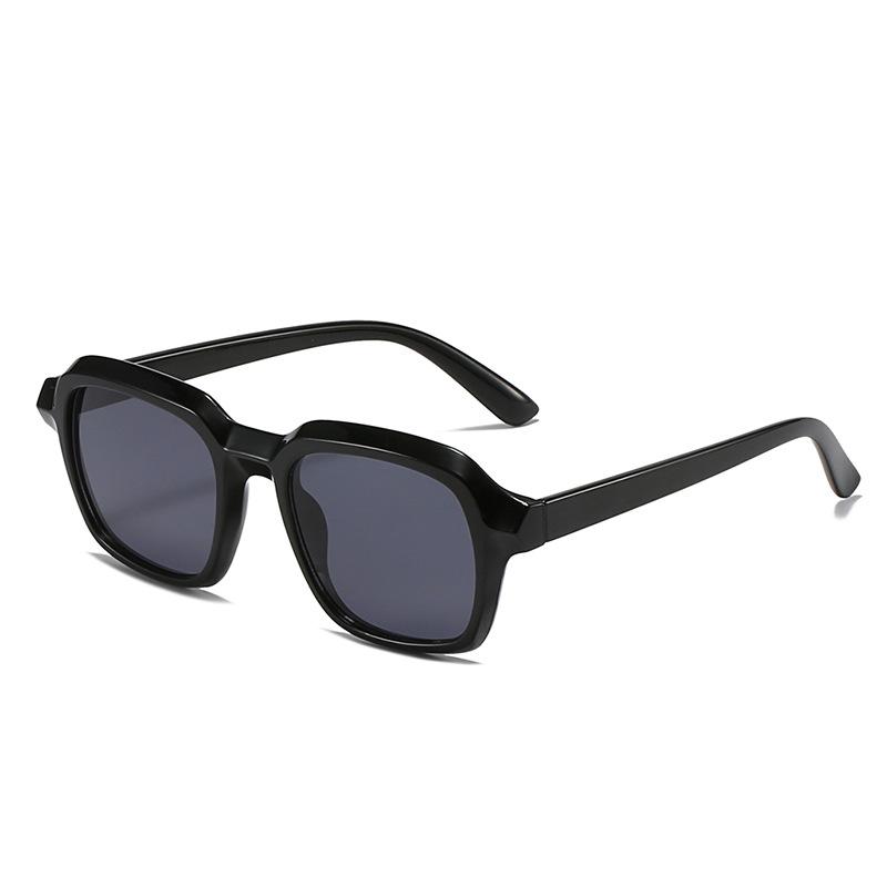 サングラス 男女兼用 大きめフレーム UVカット スクエアフレーム すっぴん隠し ストリートファッション バイカラー おしゃれ ドライブ 旅行 普段使い PC素材 春夏 ピンクレンズ