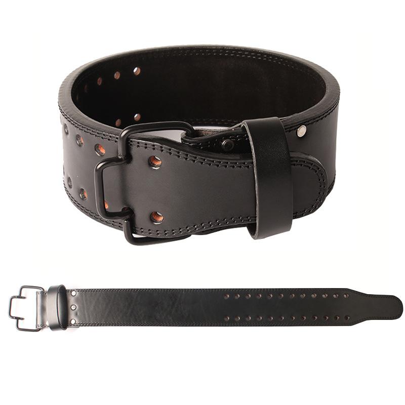 トレーニングベルト 男女兼用 ワンタッチバックル 牛革 13mm厚 ウエストサポーター デッドリフト スク..