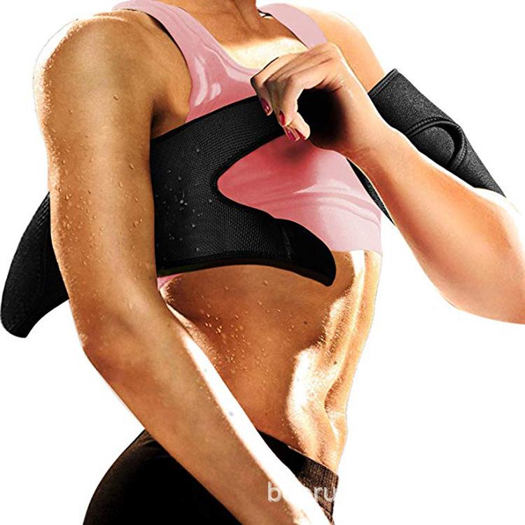 スポーツ アームスリーブ 男女兼用 バスケットボール ランニング フィットネス トレーニング 腕サポーター 二の腕 引き締め 発汗促進 ダイエット コンプレッション サポート 伸縮性 通気性 ブラック ピンク(x2)