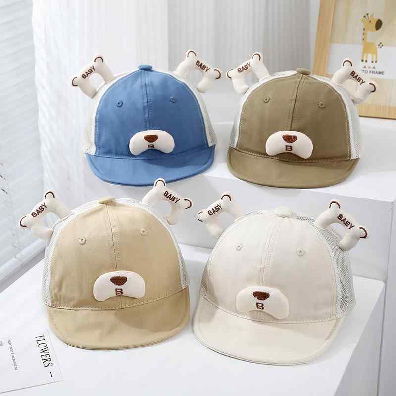 キャップ ベビー キッズ 男の子 女の子 男女兼用 夏 綿混 薄手 軽量 メッシュ 通気性 やわらかつば 日よけ UVカット おしゃれ