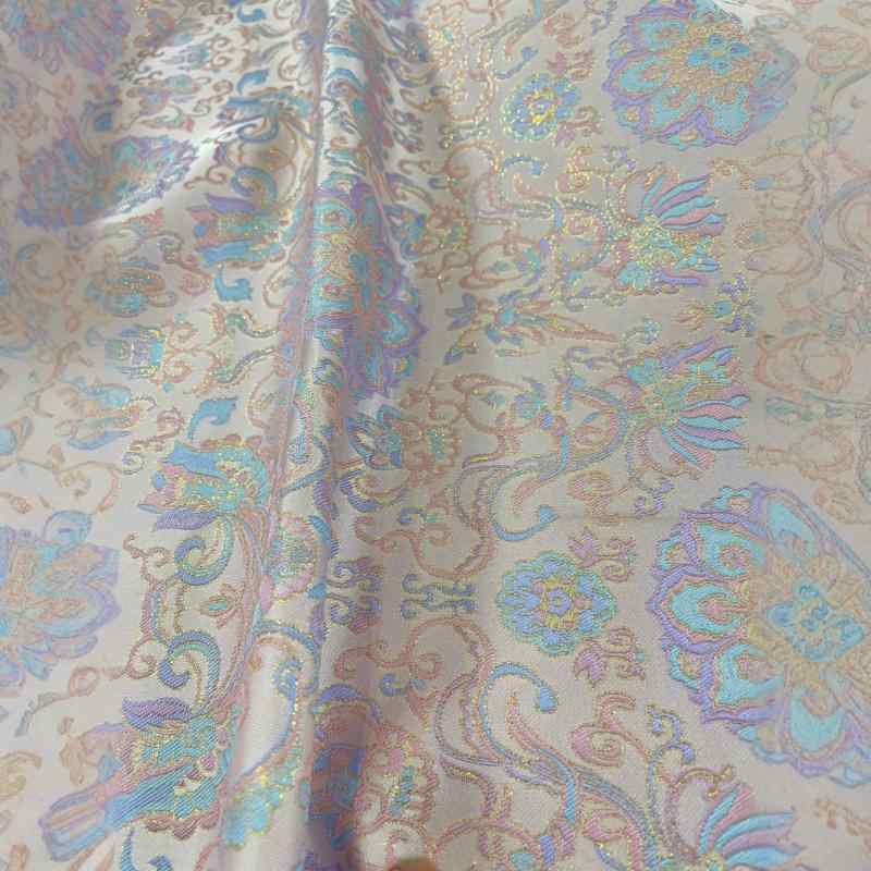 チャイナドレス 生地 シルク 宋錦 織り金 ジャカード織り 新中華風 ピンク ベスト アウター 漢服 服装 ..